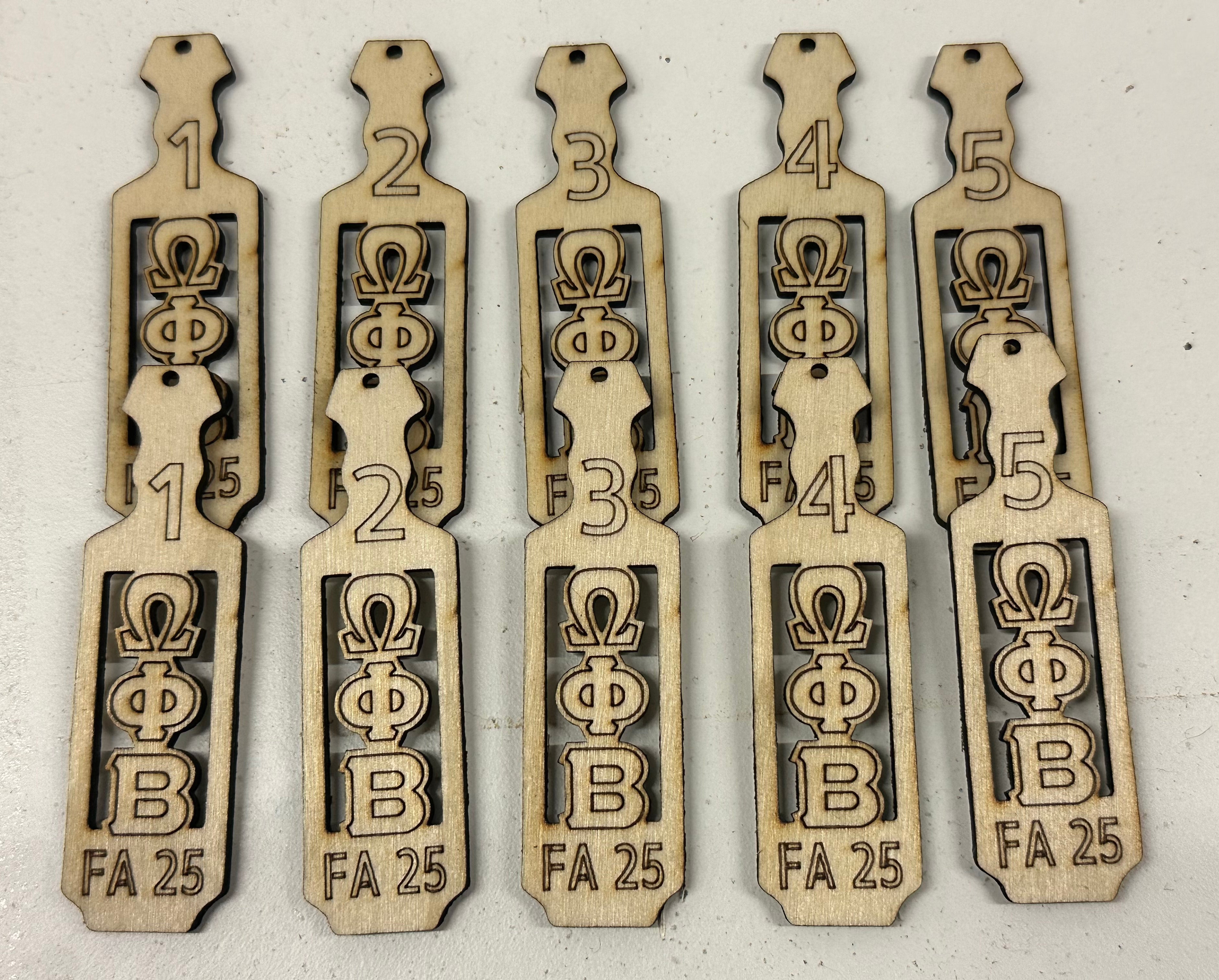 OMEGA PHI BETA - MINI PADDLES (KEYCHAIN)