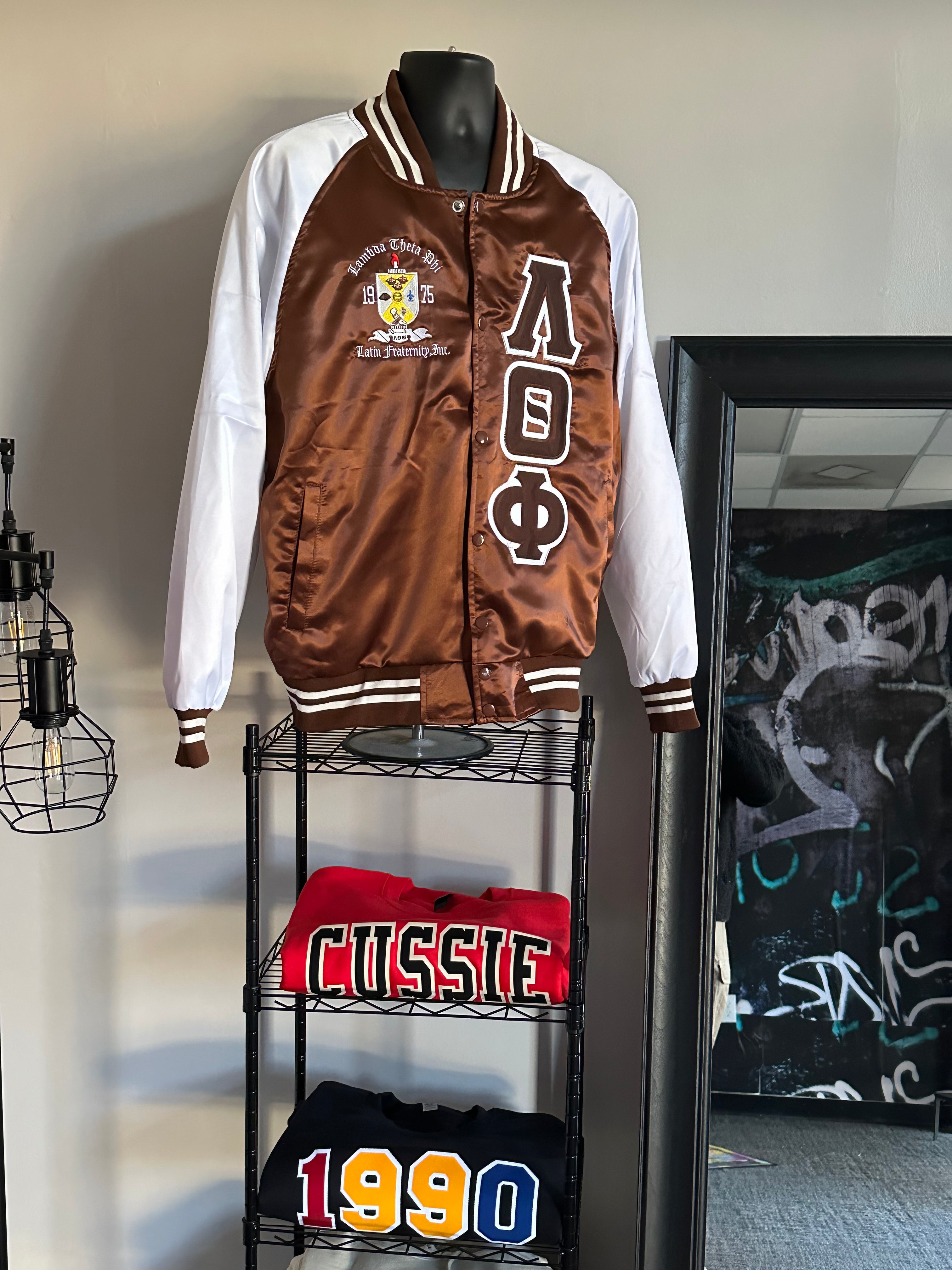 LAMBDA THETA PHI 2 tone varsity jacket.