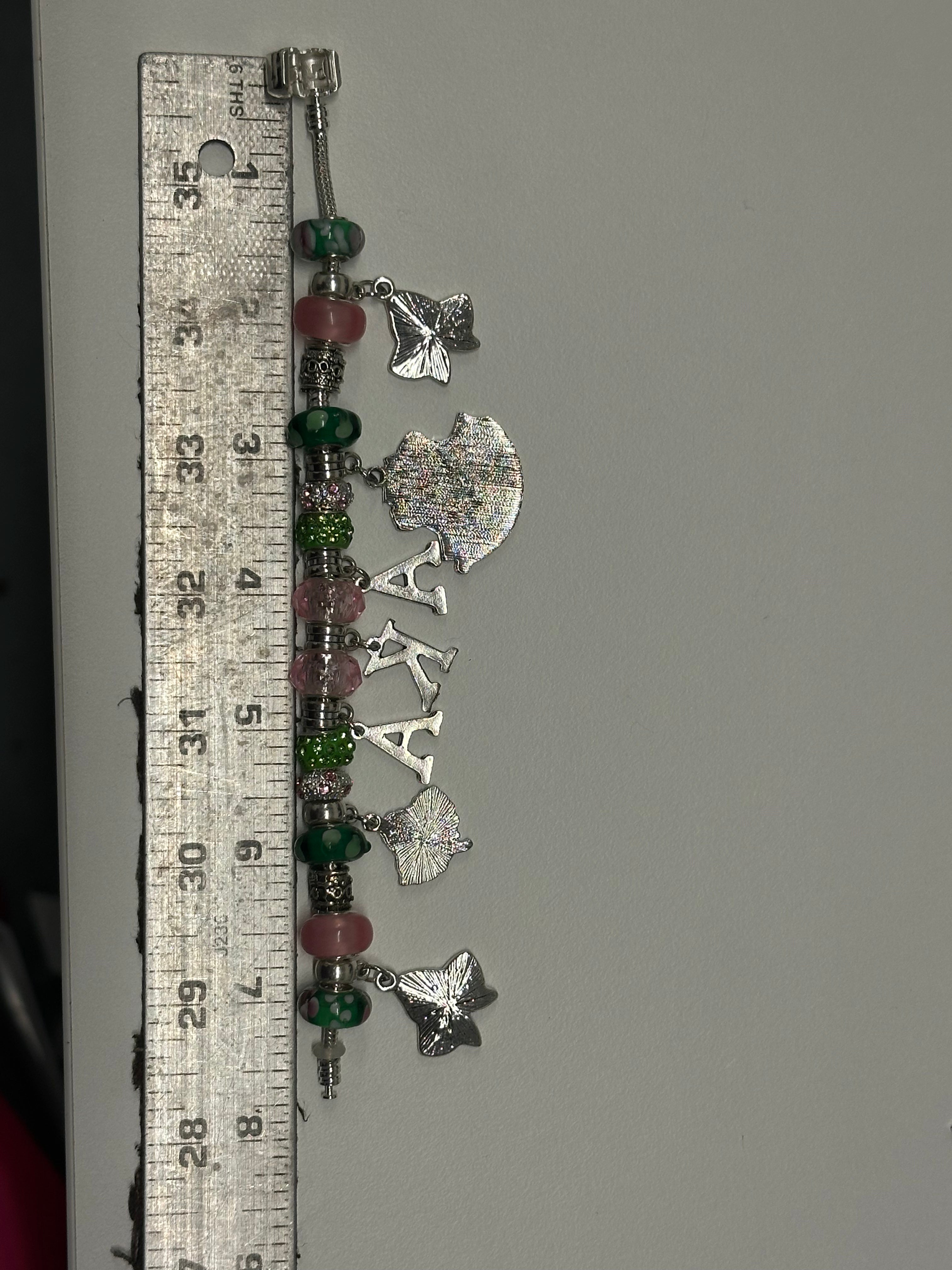 ALPHA KAPPA ALPHA CHARM BRACELET