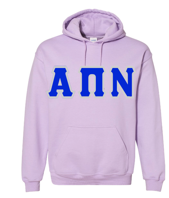 ALPHA PI NU - LETTERED HOODIE