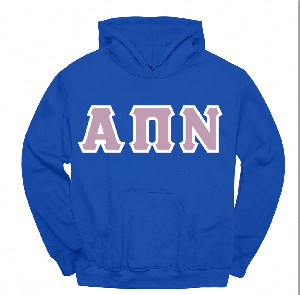 ALPHA PI NU - LETTERED HOODIE