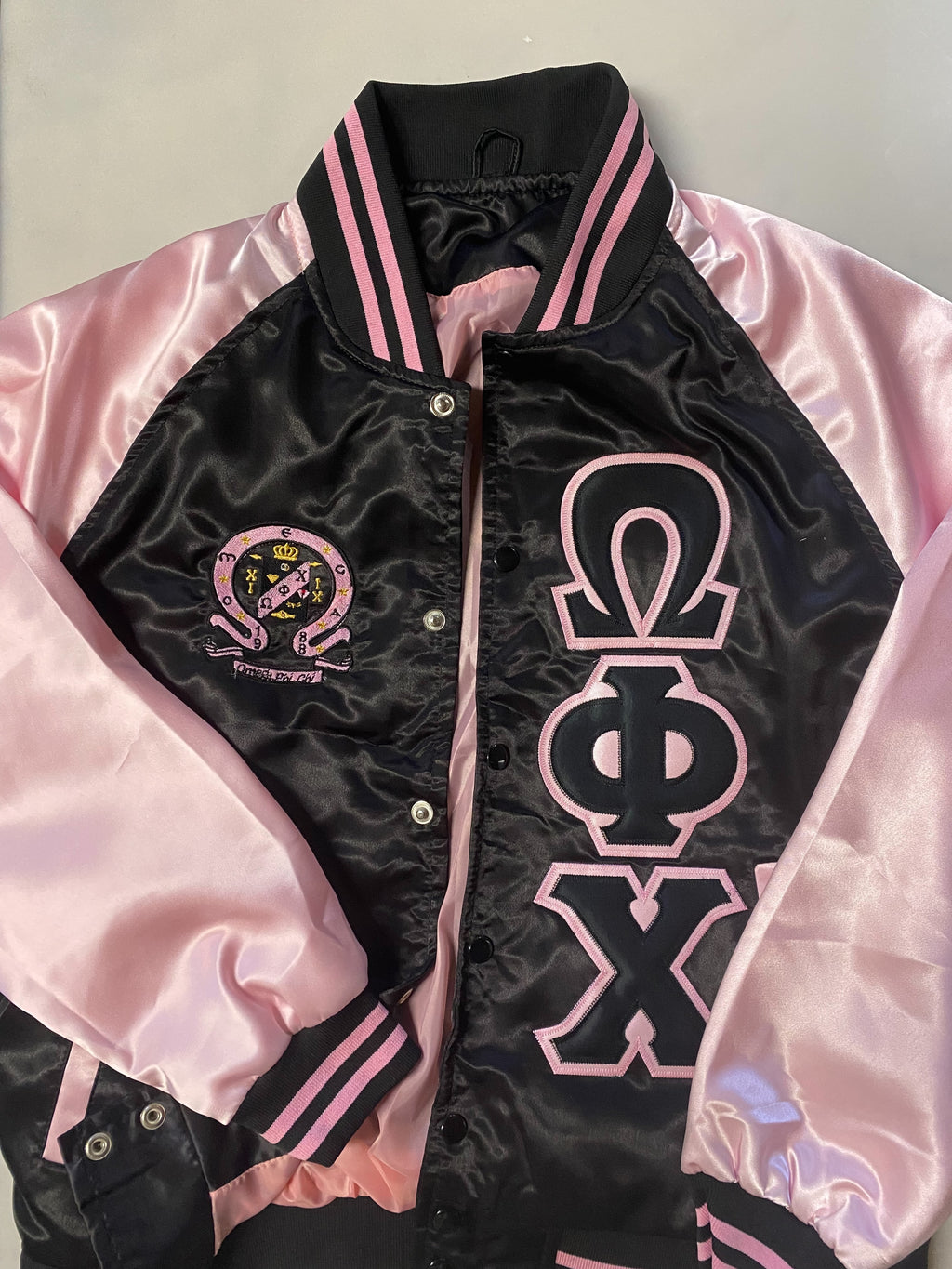 OMEGA PHI CHI - 2 TONE VARSITY JACKET
