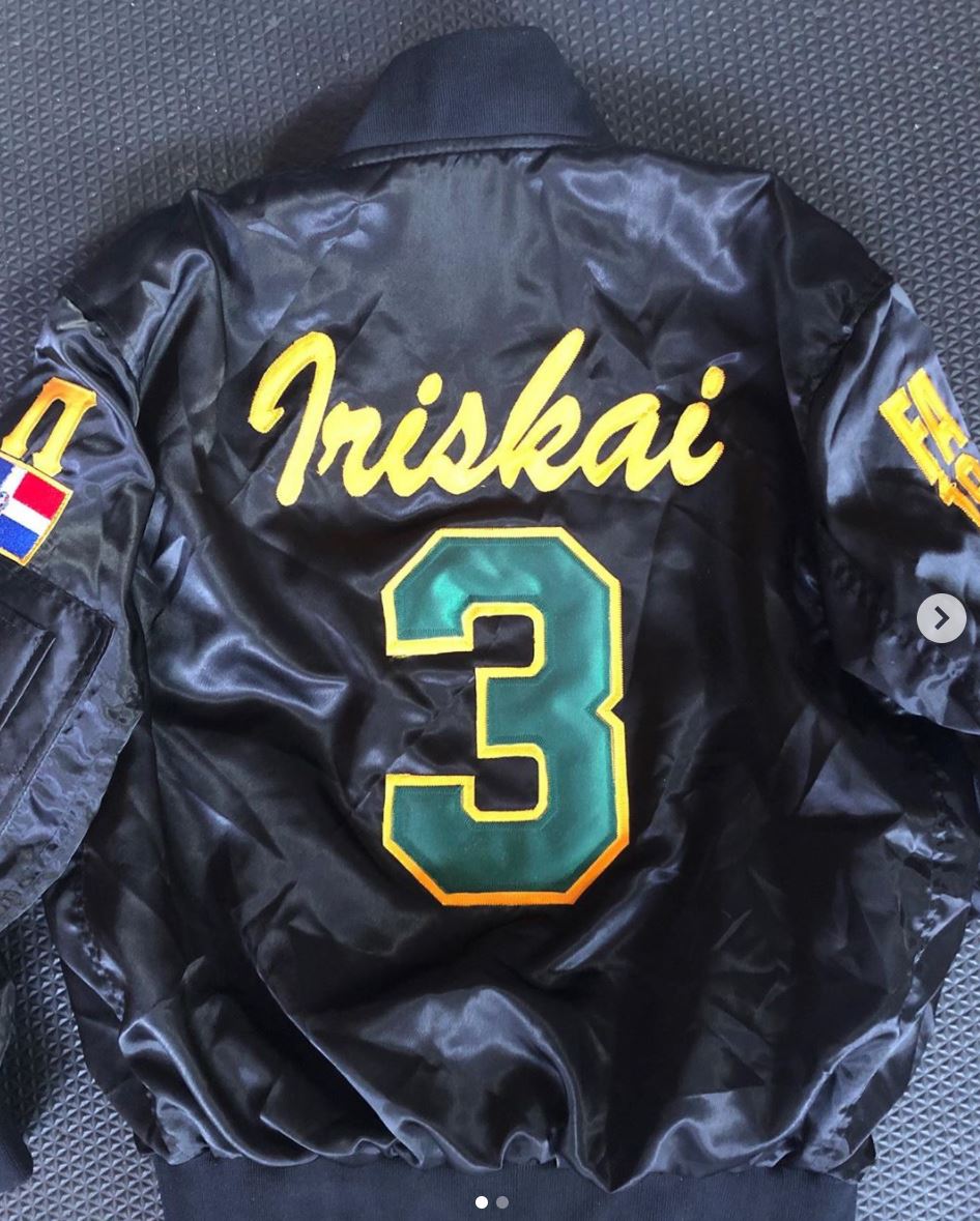 OMEGA PHI BETA SATIN BOMBER JACKET - graffitigreek