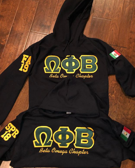 OMEGA PHI BETA CHAPTER HOODIE - graffitigreek